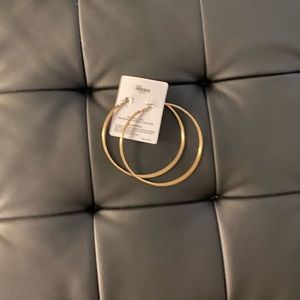❤️ Large Fashion Nova Gold Hoops Earrings